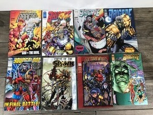 lot 423 image: Lot of 8 Image Comic Books - Young Blood - Spawn - Storm Watch - Brigade - The Savage Dragod -