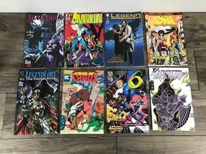 lot 432 image: Lot of 8 Comic Books - The New Humans - Legend - The American - Black Jack - Knights on Broadway - The 6 - Edge of Chaos - Legend Lore