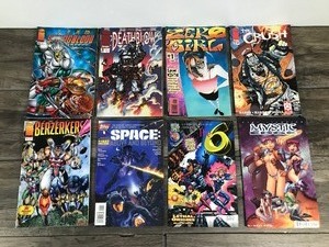 lot 441 image: Lot of 8 Comic Books - The Crush - Zero Girl - Death Blow - Youngblood - Mystic Edge - The 6 - Space - Berzerkers
