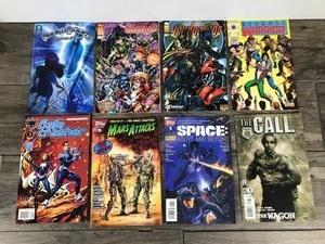 lot 449 image: Lot of 8 Comic Books - Eternal Warrior - Team Youngblood  - Black Tiger - The Call of Duty - Space - Mars Attack - Gate Crasher