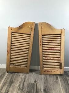 lot 486 image: Vintage Wood Swing Doors