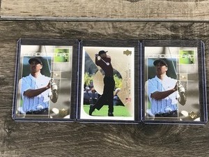 lot 504 image: Lot of 3 Tiger Woods Golf Cards