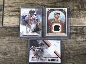 lot 514 image: Lot of 3 Baseball Cards - Ozzie Albies - Eloy Jimenez - Mike Yastrzemski