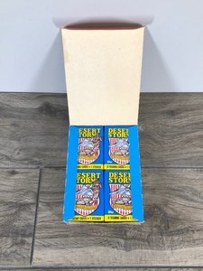 lot 524 image: Full Box of 36 Packs of Unopened 1991 Topps Desert Storm Cards