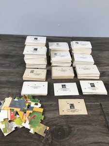 lot 535 image: Large Lot of Donruss  Leaf Baseball Card Puzzle Pieces - See description for list