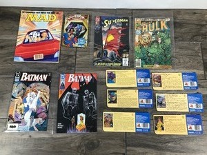 lot 623 image: Lot of Comic Books and More - Superman - Batman - Hulk - MAD - Teenage Mutant Ninja Turtles