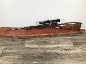 lot 1 image: G.24 (T) 8mm Mauser Rifle with Redfield Scope 2X-7X and Case