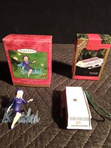 lot 573 image: 2001 hallmark Bewitched samanth stevens and 1992 Starship enterprise that lights up speaks the voice of Spock