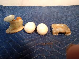 lot 371 image: 4 Carve marble and stone pieces