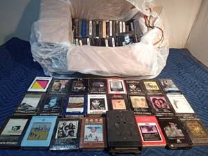lot 341 image: Box of 8 track player and 8 tracks