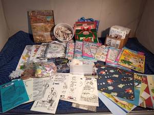 lot 311 image: Craft supplies, books, patterns
