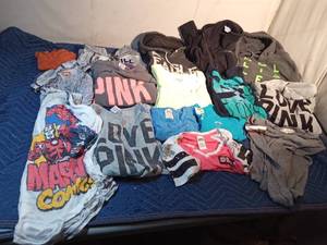 lot 298 image: Pink, Hollister, Aeropostale, Mudd, Marvel, Columbia hoodies and shirts