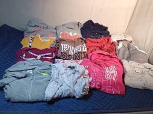 lot 276 image: Pink Aeropostale, Silver Jeans, American Eagle, Puma and other hoodies and shirts