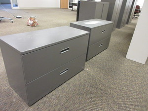 lot 921 image: HERMAN MILLER MERIDIAN TWO DRAWER LATERAL FILES