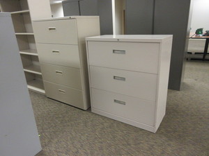 lot 926 image: HERMAN MILLER AND STEELCASE LATERAL FILES