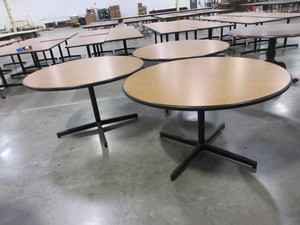 lot 316 image: STEELCASE, ROUND, LAMINATE TOP TABLES