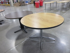 lot 317 image: ROUND, LAMINATE TOP TABLES