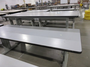 lot 336 image: BOSTON TECHNICAL FURNITURE H.D. ADJUSTABLE HEIGHT WORK TABLES