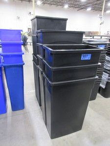 lot 357 image: CONTINENTAL WALLHUGGER WASTEBASKETS AND SAFECO REPLACEMENT LINERS