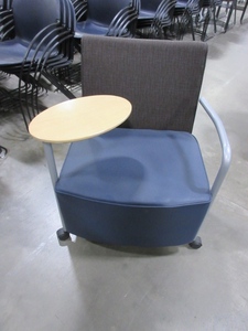 lot 374 image: HERMAN MILLER CELESTE TABLET ARM CHAIR