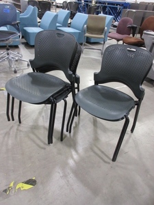 lot 420 image: HERMAN MILLER CAPER STACKING CHAIRS - CHARCOAL