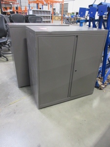 lot 432 image: HERMAN MILLER 2 DOOR STORAGE CABINETS