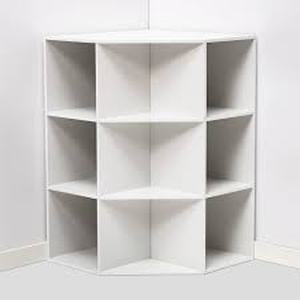 lot 18 image: Corner Cube Bookshelf White - Room Essentials