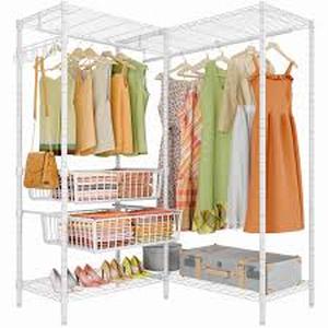 lot 52 image: ViPEK Garment Rack 225955 225956-White