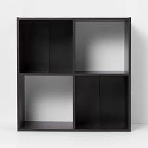 lot 88 image: 4 Cube Decorative Bookshelf - Room Essentials-Brown
