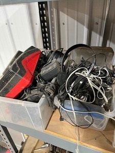 lot of chargers and cords