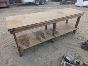 Large Wooden Work Bench
