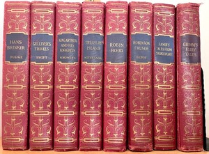 lot 25 image: 8 Antique Hardcover Books