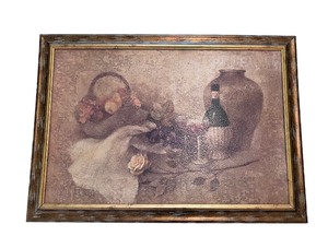 lot 23 image: Grape & Wine Still Life Framed Mural