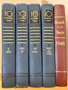lot 27 image: Britannica 1947 Encyclopaedia 10 Eventful Years Set