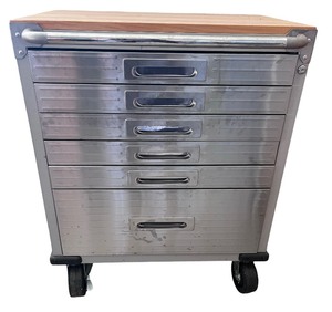 lot 9 image: 6 Drawer Rolling Garage Storage Cabinet