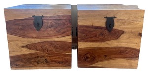 lot 10 image: Pair of Wooden Storage Chests