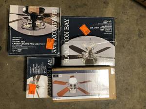 Lot of Assorted Ceiling Light Fans Various Models and Conditions Customer Returns See Pictures