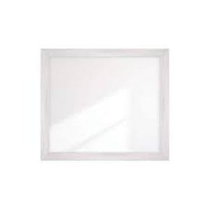 BrandtWorks Light Gray Textured Framed Wide Wall Mirror 40 in. W x 46 in. H  Customer Returns See Pictures