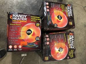 Lot of HANDY HEATER 1200-Watt Electric Oscillating Ceramic Parabolic Space Heater    Customer Returns See Pictures