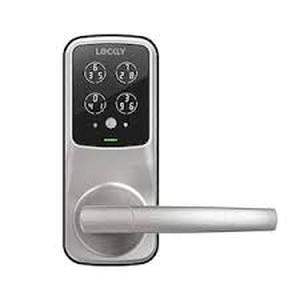 Lockly Model-S Satin Nickel Latch Smart Lock with Hack-proof Touchscreen Keypad, Temporary Access, Free App, AlexaHey Google  Customer Returns See Pictures