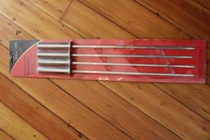 lot 9 image: Stainless Steel Skewers and Shannon Crystal Cake Dome Set