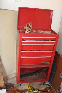 lot 21 image: Red Waterloo Tool Chest with Drawers