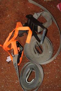 lot 37 image: Heavy Duty Ratchet Straps with Hooks