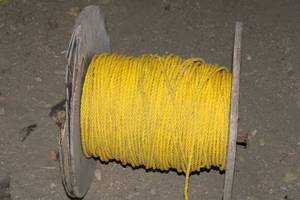 lot 60 image: Large Spool of Yellow Rope