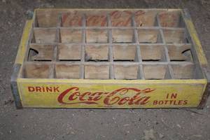 lot 65 image: Vintage Coca-Cola Wooden Bottle Crate