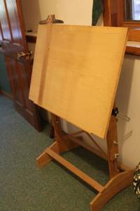 lot 95 image: Vintage Wooden Drafting Table