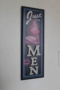 lot 118 image: Vintage Pin-Up Style Decorative Wall Sign