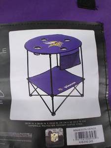 New Logo Brands NFL Round Table w Shelf - Minnesota Vikings