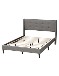 New Baxton Studio Casol Queen Platform Bed, Beige, Queen Size