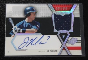 lot 1 image: 2004 Upper Deck SPx Joe Mauer Autograph #SS-JM 988999  Only 999 Exist